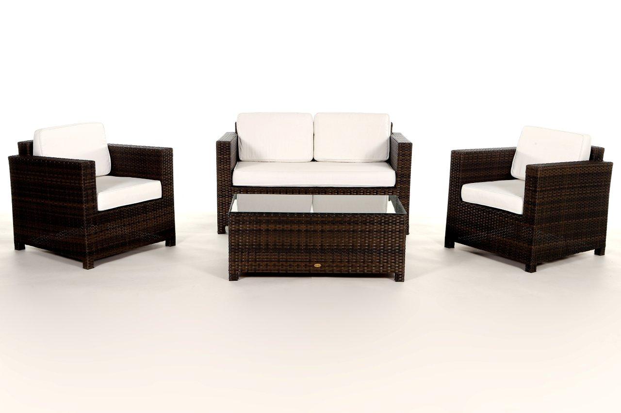 Luxury Rattan Lounge braun - Überzugsset beige kaufen ...